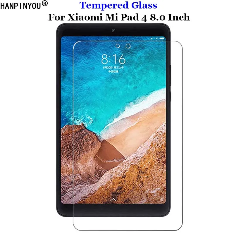 Закаленное стекло 9H 2.5D премиум-класса для Xiaomi Mi Pad4 защитная пленка экрана Pad 4 8 0