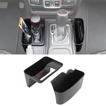 

2pcs car Gear Shift Side Storage Box Holder Black ABS For Jeep Wrangler JL 2011 -2018 auto center Console Storage Box