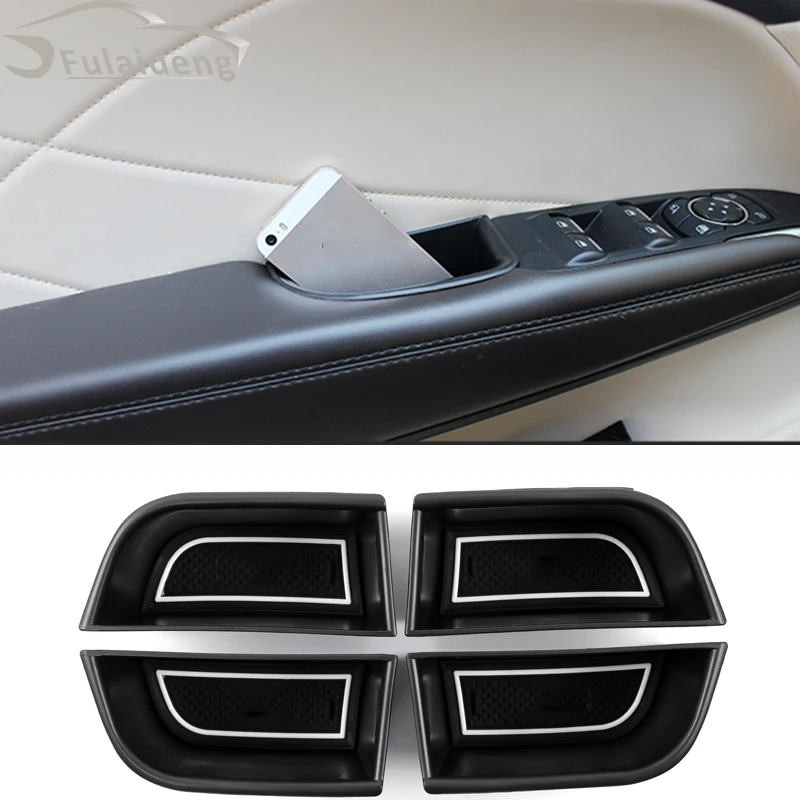 

4pcs For Lincoln MKZ 2017-2019 Interior Door Handle Armrest Storage Box Car Styling Accessories