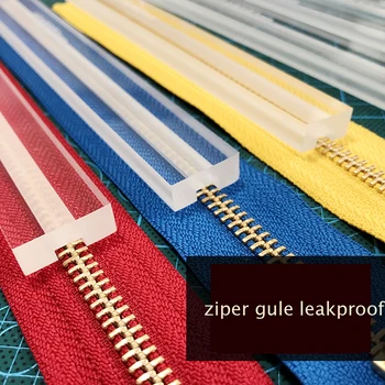 

DIY leather craft 3# 5# zipper glue leak proof acrylic ruler 6pcs/lot