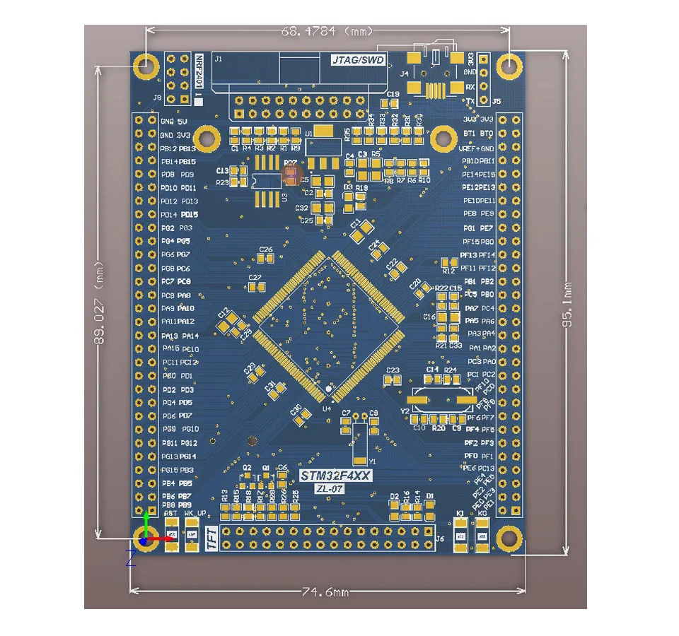  ؽ M4 MCU     DIY , STM32F4, STM32F407ZEZGT6, STM32F417ZEZGT6, LQFP144 , 2  ZL-07