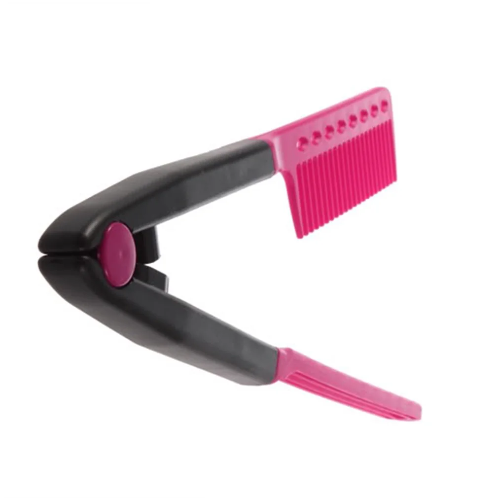 

DIY Salon Hairdress Styling Hair Beauty Care Straightener V Comb Makeup Tool