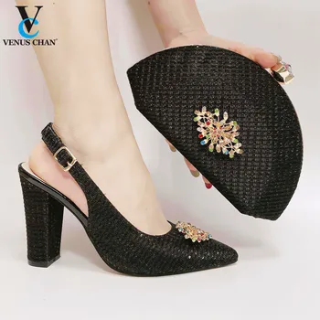 

Fashion Italian Shoes with Matching Bags for Wedding Italy Summer Sandals African Women Shoes and Bag Set Pumps Women Shoes