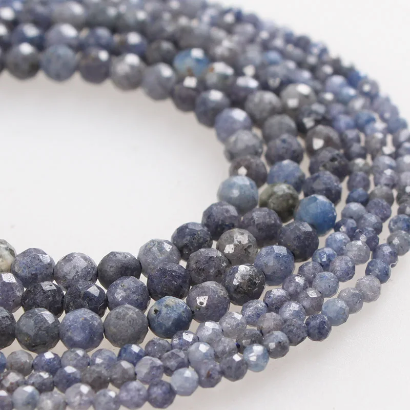 

100% Natural Stone Beads Small Faceted Sapphire Stone Loose Beads 2 3mm Gemstone For Bracelet Necklace Jewelry Earrings Making