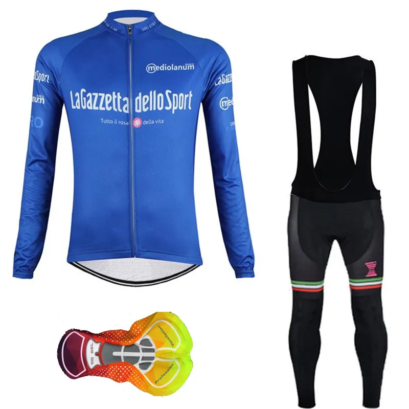 Pro team Велоспорт Джерси Tour de italy одежда осень мужской костюм с длинным рукавом дышащий открытый езда на велосипеде MTB нагрудник длинные штаны