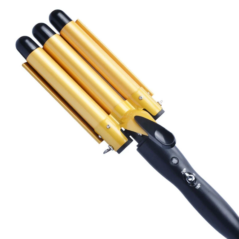 

Lcd Digital Perm Ceramic Three Rod Curler Hair Curler Roller Fast Heating Hair Curler Us Plug