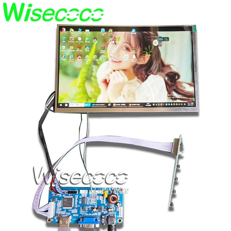 

Wisecoco 10.1 inch Touch Screen 1280x800 1000 nits High Brightness Sunlight Readable LCD Display With hdm i VGA Driver Board