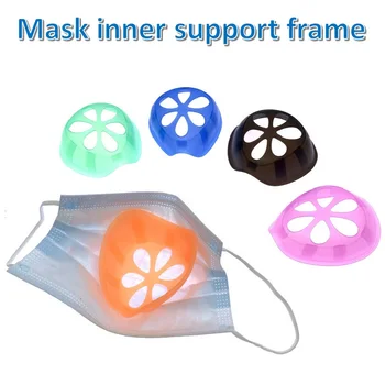 

2Pcs 3D Mouth Mask Support Breathing Assist Help Mask Inner Cushion Bracket Food Grade Silicone Mask Holder Breathable Valve