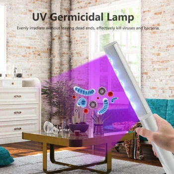 

Hotel Schools Handheld Portable Remove Mites Germicidal Light With Indicator UV Disinfection Lamp USB Rechargeable Home Office