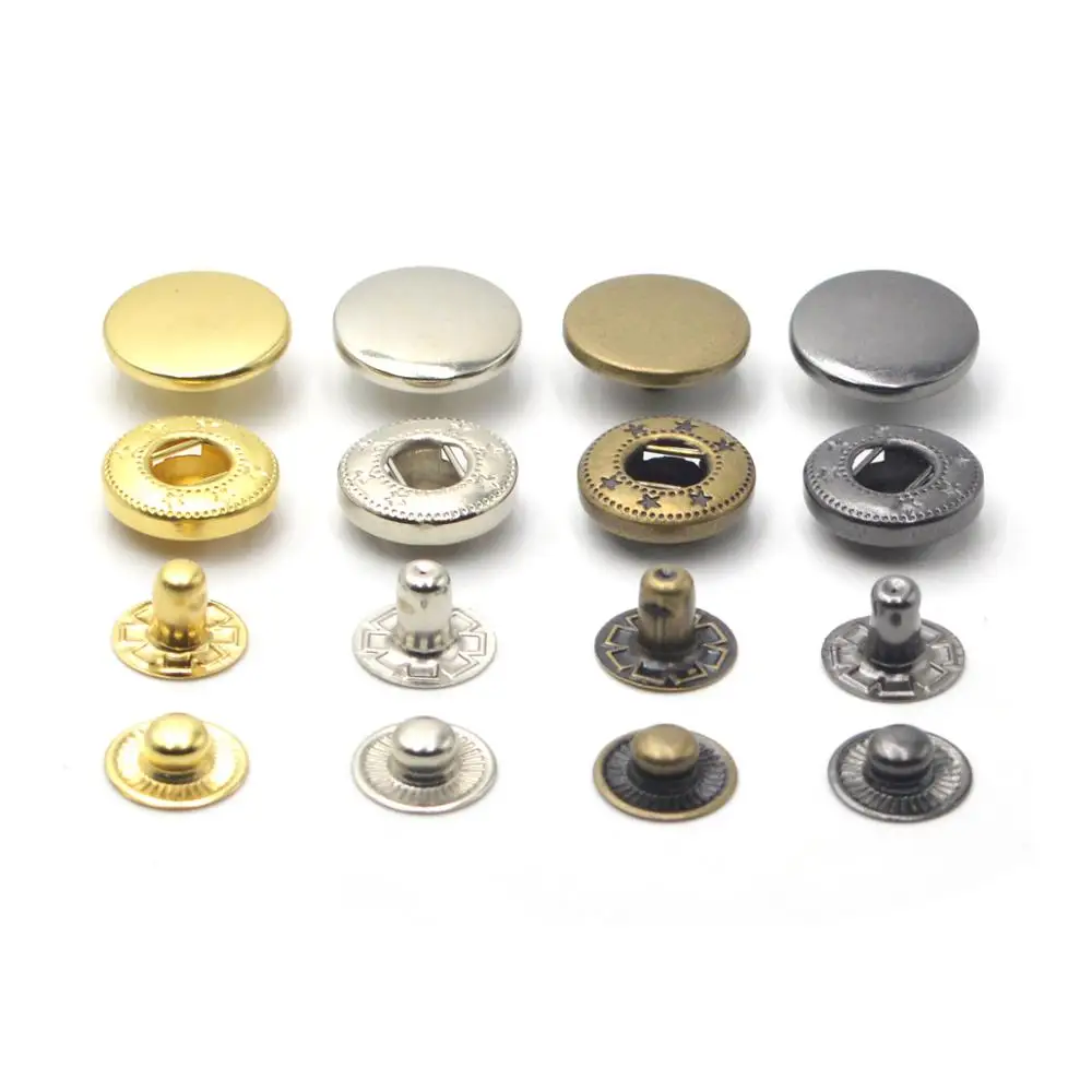 Kalaso  #655 #633 #831 30sets High Quality Brass Material Press Studs Sewing Snap Buttons Fasteners Leather Craft Clothes Bags 3