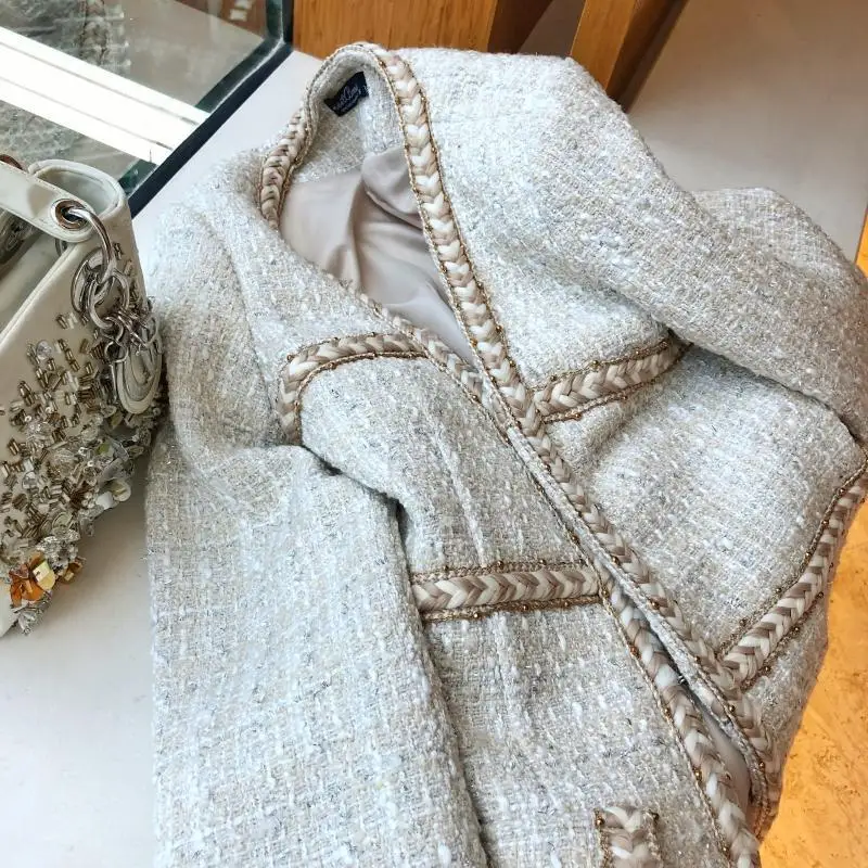 

Leisure Jacket Autumn Jackets Women 2020 New Style Temperament Small Fragrance Tweed Short Jacket Coat Women