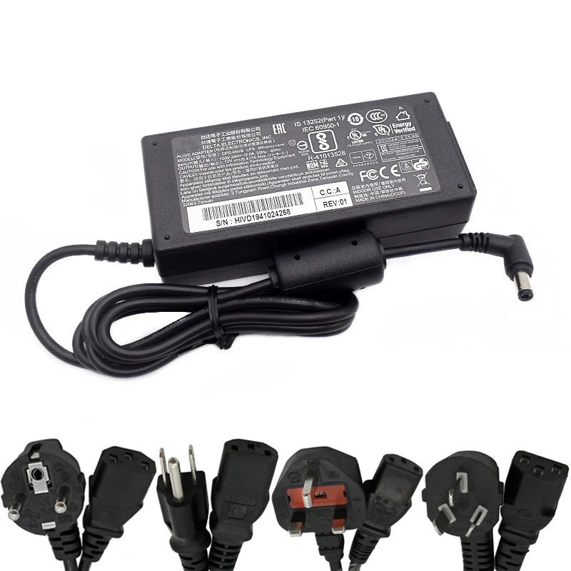 Used 12V 5.417A Power Supply Charger AC Adapter For Delta Electronics DPS-65VB 65W - | Электроника