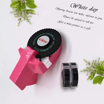 

3D Embossing Label Writer Printer Mini Manual Label Maker DIY Typewriter with Plastic PVC 9mm Label Tapes Lettering Machine