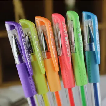 

6/12pcs Set Colorful Gel Pen Set Glitter Pens Cute Pen For Kids Gift Sketching Painting Drawing Kawaii School Supplies 04106
