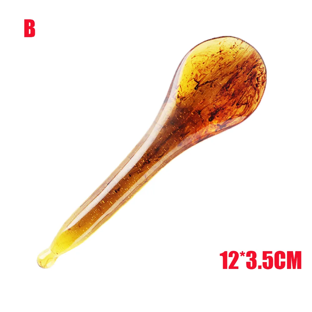 Натуральный камень смола янтарь гуа-Ша массаж скребок для лица шеи гуаша скребок массажер для лица Уход за кожей