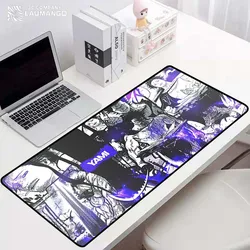 Teclado acessórios da sala de jogos trevo preto grande anime almofadas de mesa personalizado mouse pad computador gamer tapete anti deslizamento