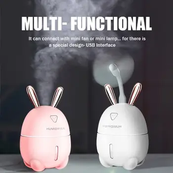 

Rabbit Ultrasonic Air Humidifier 300ML Aroma Essential Oil Diffuser for Home Car USB Fogger Mist Maker with LED Night Lamp