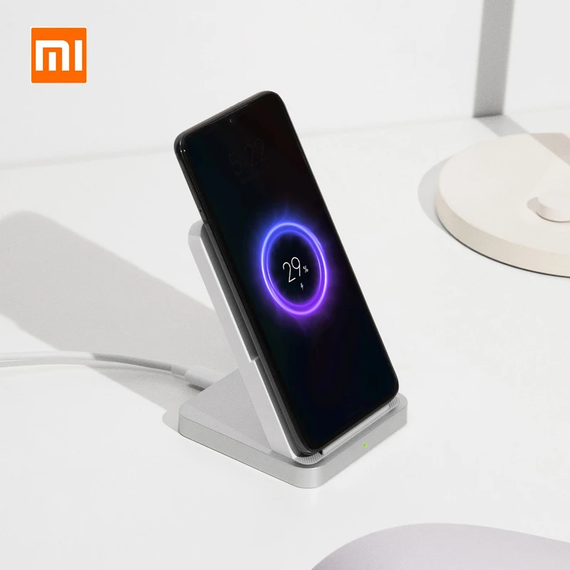 Оригинальное Беспроводное зарядное устройство Xiaomi Mi 30 Вт вертикальный держатель