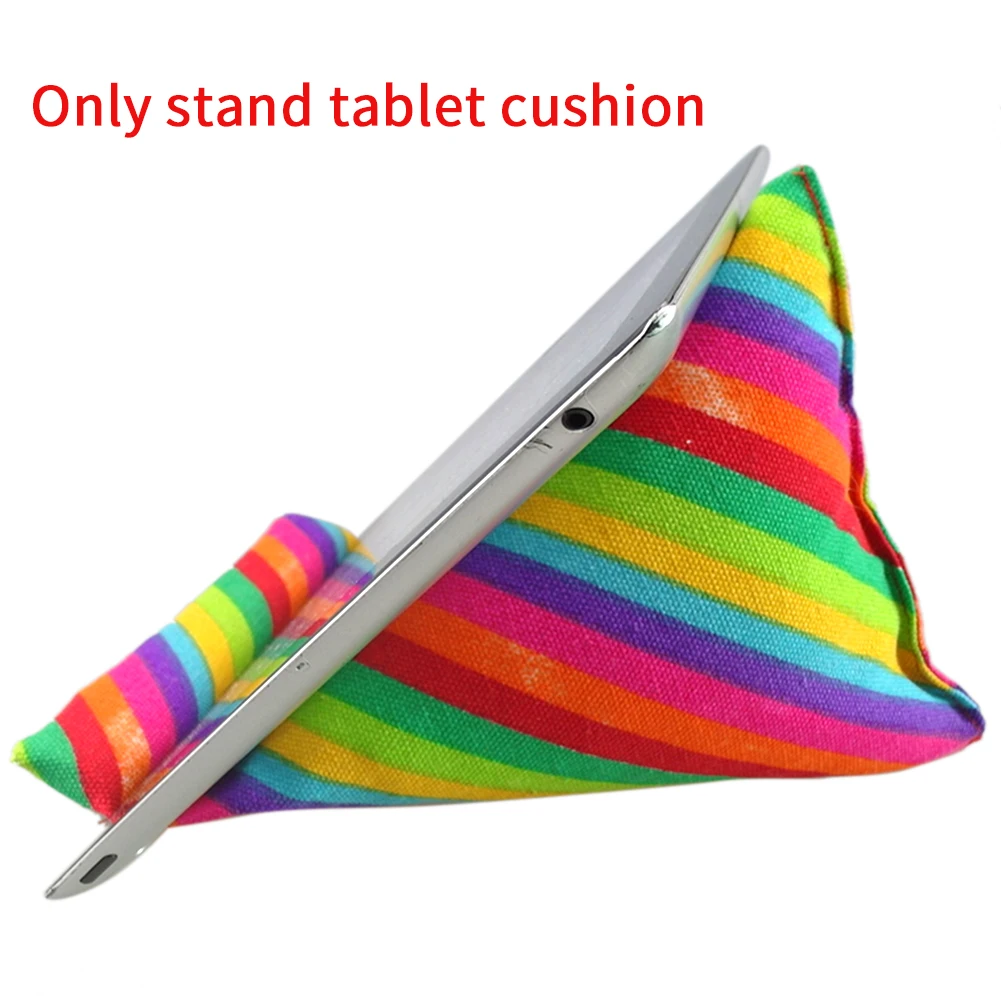 Book Rest Reading Canvas Stand Support Cushion Portable Rainbow Stripe Multifunction Bed Mobile