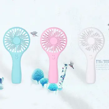 

Portable Hand Fan Battery Operated USB Power Handheld Mini Fan Cooler with Strap 4XFB