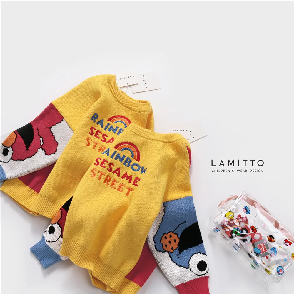 Tonytaobaby/Новинка; детская одежда для мальчиков и девочек; свитер из чистого хлопка; свитер для малышей; сезон осень-зима
