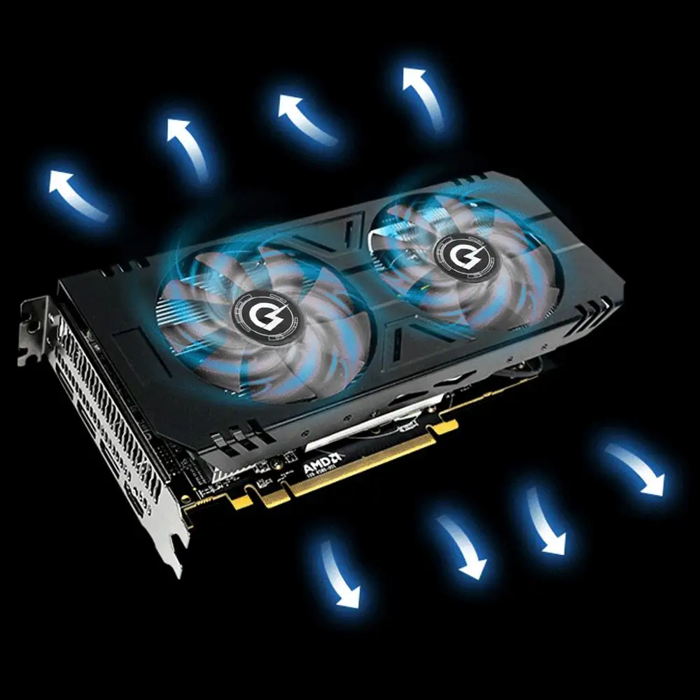  RX580 2048SP-8G GDDR5 PCI Express x16 3.0 Video Gaming Graphics Card Desktop External Video Game Ca
