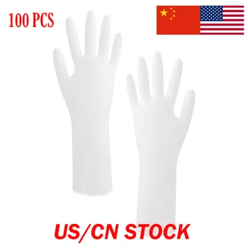 

100 Boxed Disposable Gloves PVC Gloves Transparent Thickening Beauty Dyeing Labor Protection Gloves Insulation