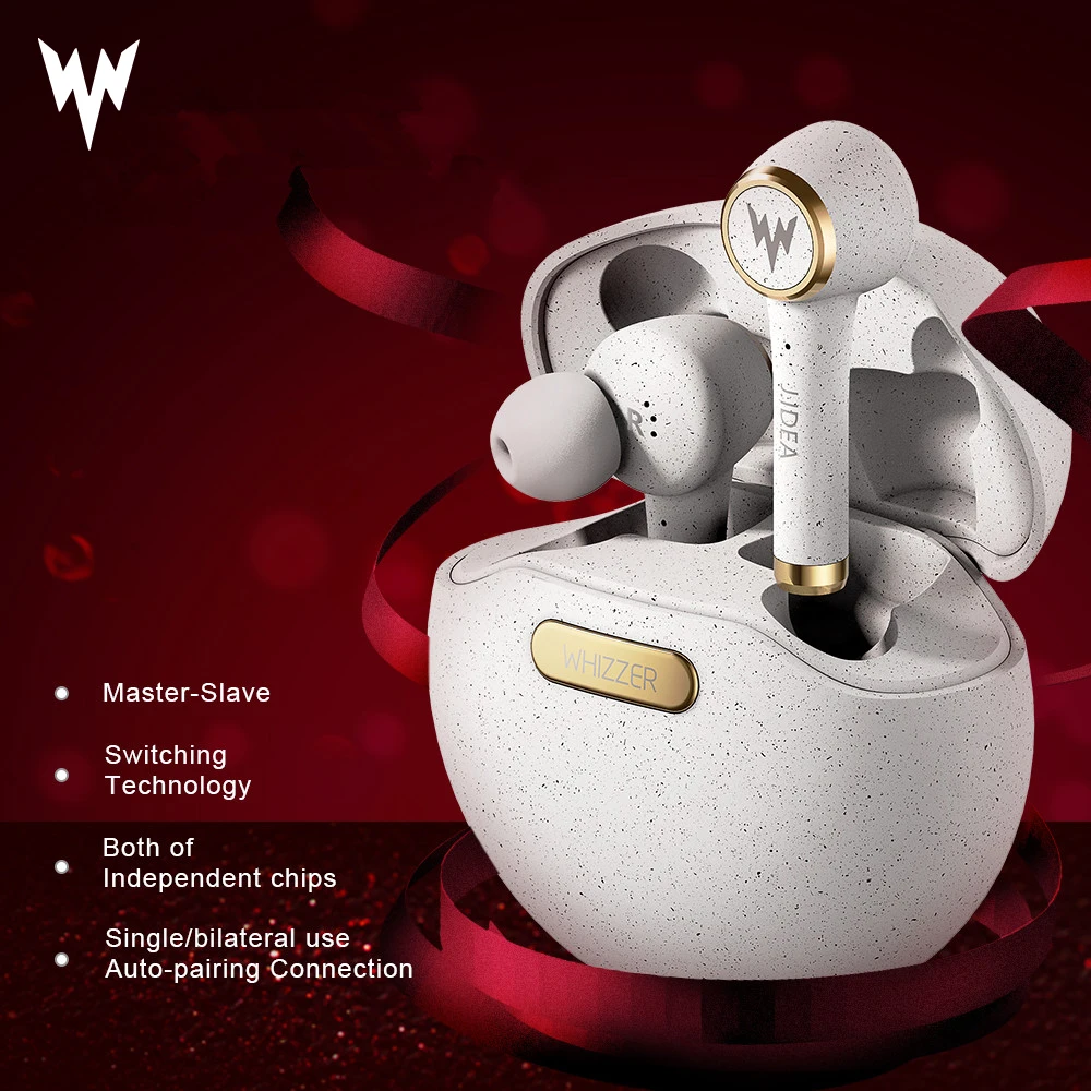 TWS стереонаушники Whizzer TP1 S с поддержкой Bluetooth 5 0 и защитой класса IPX7|Наушники