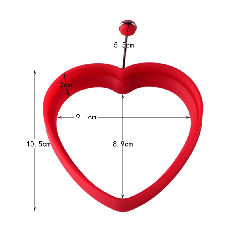 1 шт. Силиконовое кольцо для завтрака силиконовые формы для яиц Блинные формы для яиц инструменты для приготовления пищи форма для жарки яиц Кухонные гаджеты - Цвет: Heart