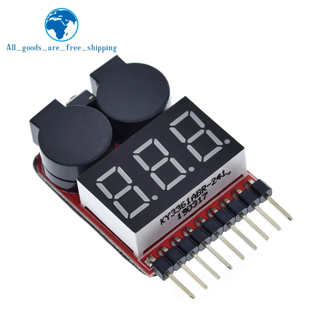 with LED Indicator RC Lipo Battery Monitor Alarm Tester Buzzer Voltage T8T1 Q7Y4 