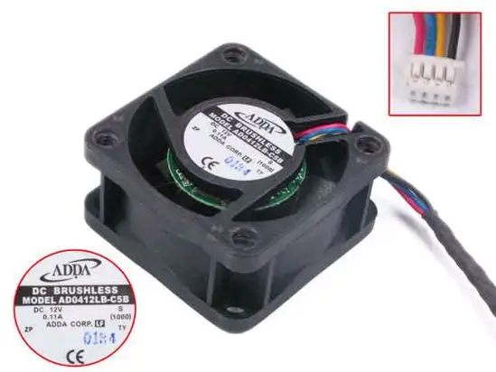 

ADDA AD0412LB-C5B S DC 12V 0.11A 4-Wire 40x40x20mm Server Cooling Fan
