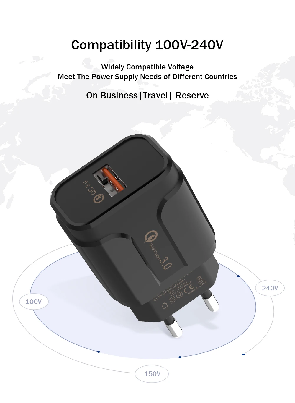 Быстрая зарядка 3,0 USB зарядное устройство дорожный настенный адаптер Универсальный EU штекер QC3.0 турбо быстрое зарядное устройство для huawei Xiaomi iPhone samsung