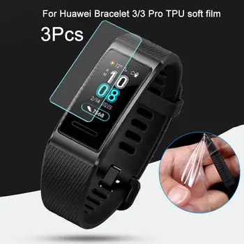 

3Pcs TPU Clear Full Cover Front Screen Protective Film for Huawei Band 3/3 Pro