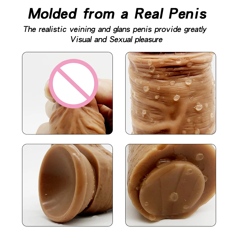 Double Layer Silicone Realistic Penis Skin feeling Big Dildo With Suction Cup Sex Toys For Woman Realistic Dick Adult DopaMonkey sex toys
