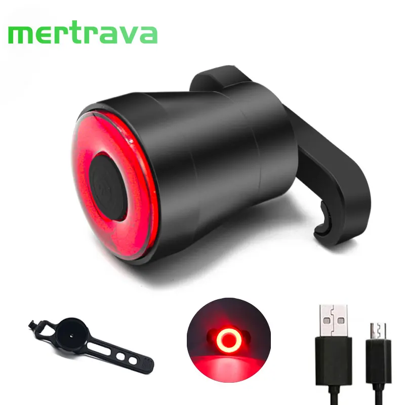 Велосипедный задний фонарь стоп-сигнал с USB-зарядкой интеллектуальный