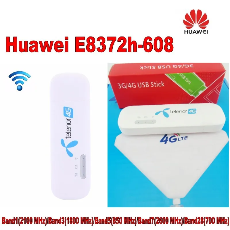 Разблокированный Huawei E8372 E8372h 608 4G LTE 150 Мбит/с USB модем и антенна WiFi ключ carfi