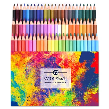 

72 Watercolor Pencils Set - Premium Artist Lead 72 Vibrant Colors No Duplicates Pre-sharpened Colored Pencils Ideal for Coloring