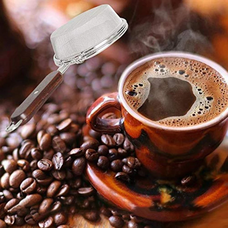Сетчатый фильтр ложка из нержавеющей стали кофейные бобы жареная сетка ...