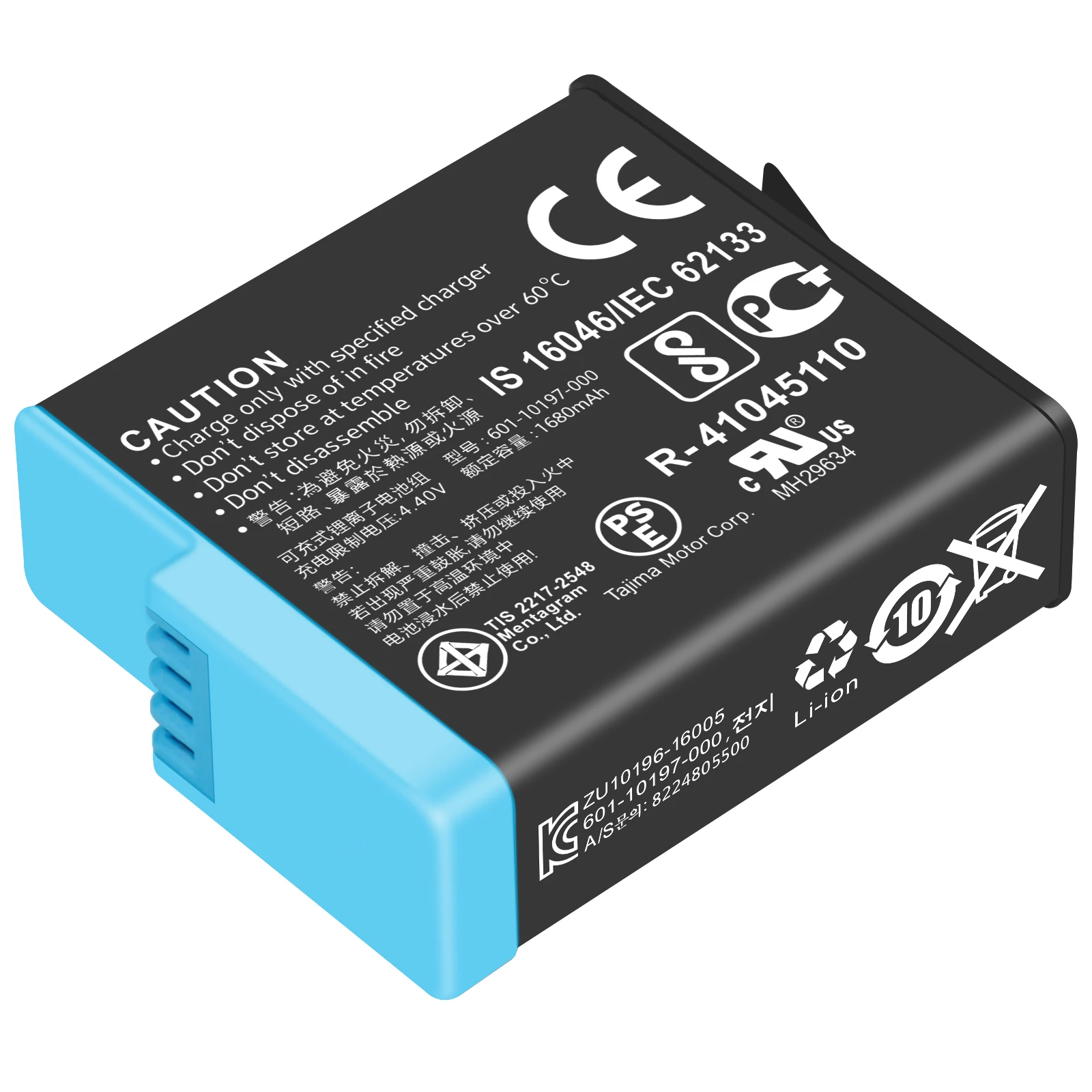 Batteria per GoPro Hero 8 Hero 7 Hero 6 nero batteria Completamente Decodificato 1680mAh GOPRO Hero 8 hero 7 hero 6 69