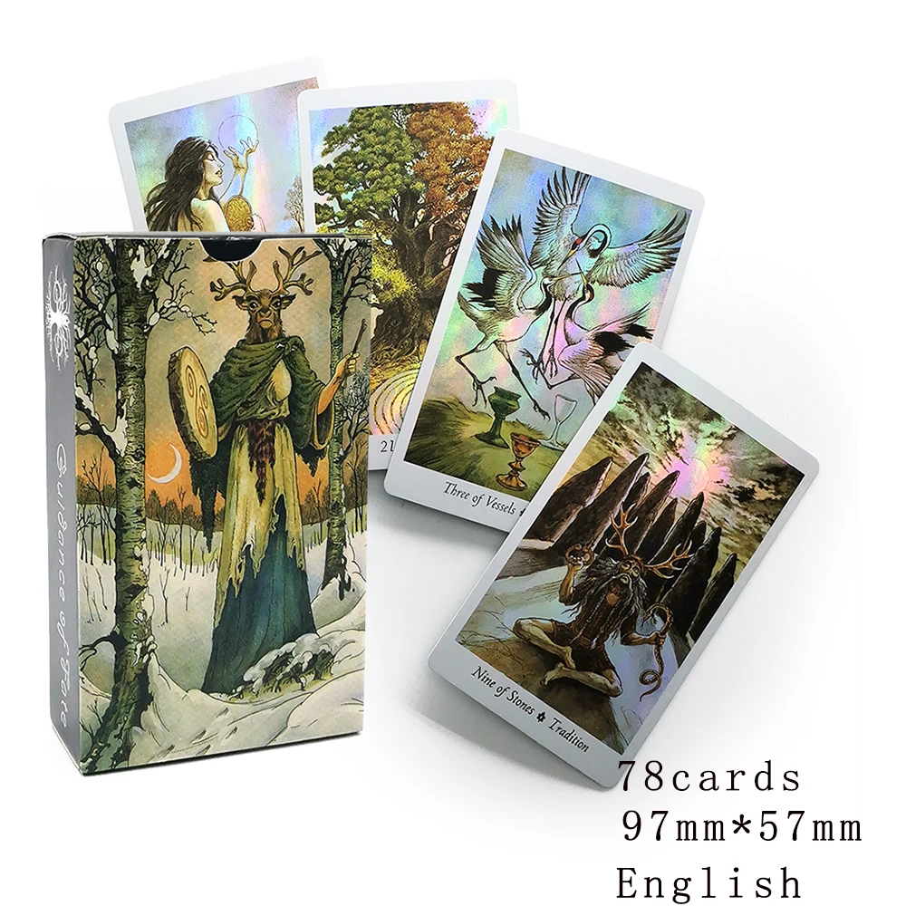 witch mysterious Tarot deck Oracle Cards game Divination fate Deck Board Game For home party Women gifts toys pdf rules 17