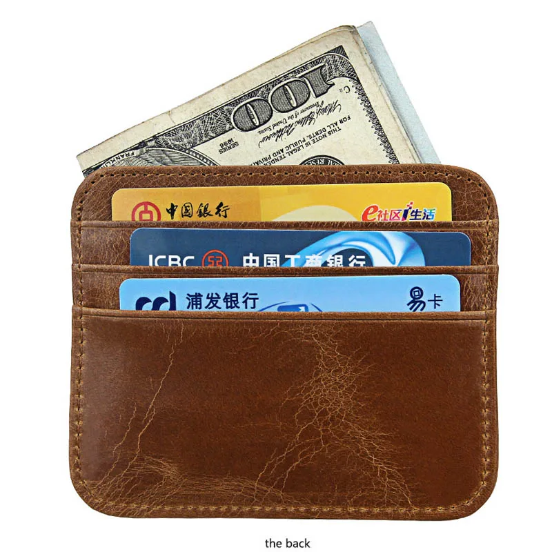 Men's RFID Blocking men Wallet Business Card Holder bank cardholder leather cow pickup package bus card holder Slim mult |