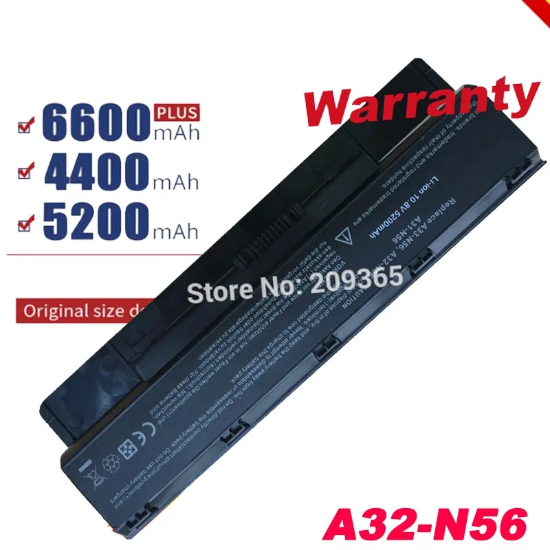 A31-N56 A32-N56 батареи для Asus N56 N56DY N56V N56VB N56VJ N56VM | Компьютеры и офис