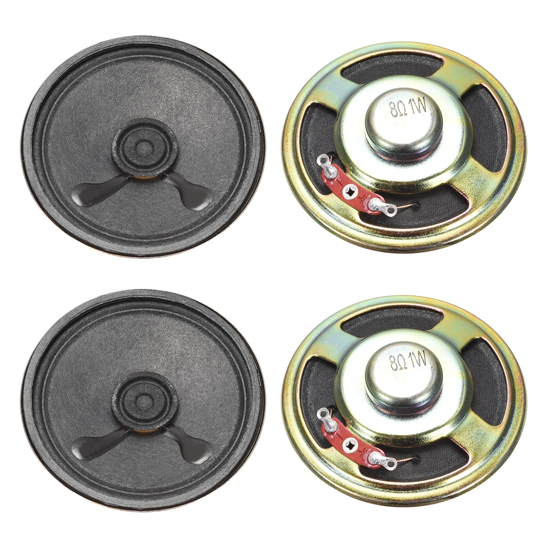 

uxcell 4pcs 1W 8 Ohm DIY Magnetic Speaker 57mm Round Shape Replacement Loudspeaker for Home Audio-Visual Equipment