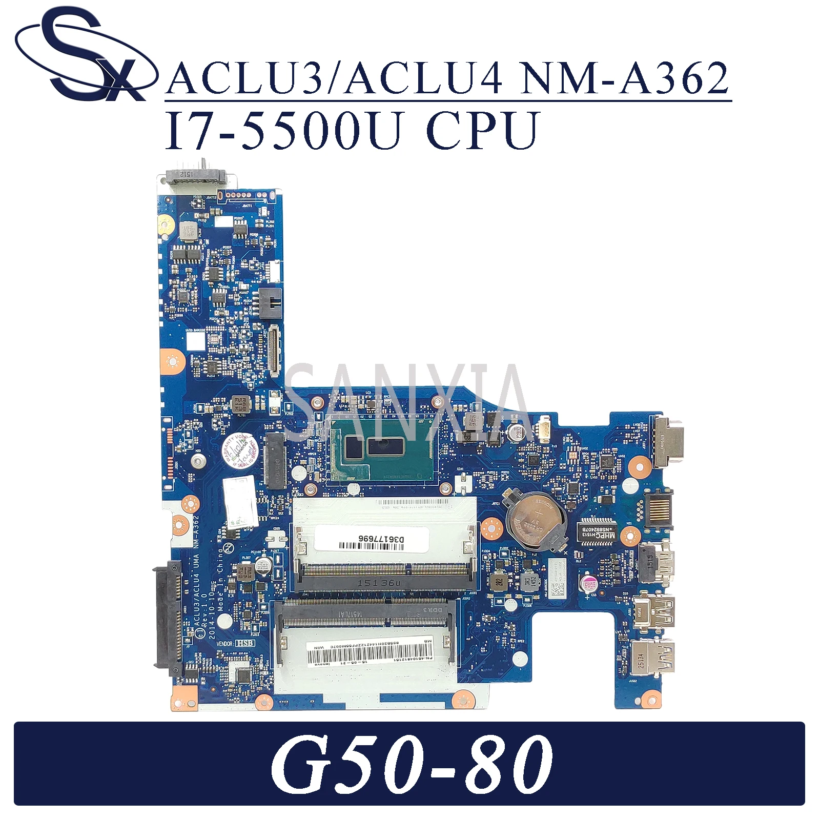KEFU ACLU3/ACLU4 NM-A362 материнская плата для ноутбука Lenovo G50-80 (15 дюймов) G50-70 оригинальная