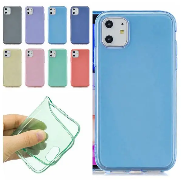1,5 мм Красочный мягкий чехол из tpu для Iphone 11 Pro Max Iphone XS MAX XR X 8 7 6 Plus прозрачный гелевый силиконовый гибкий 200 шт