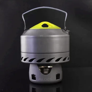 

Aluminum Outdoor Camping Cooking Survival Pot Water Kettle Teapot Coffee W/ Lid