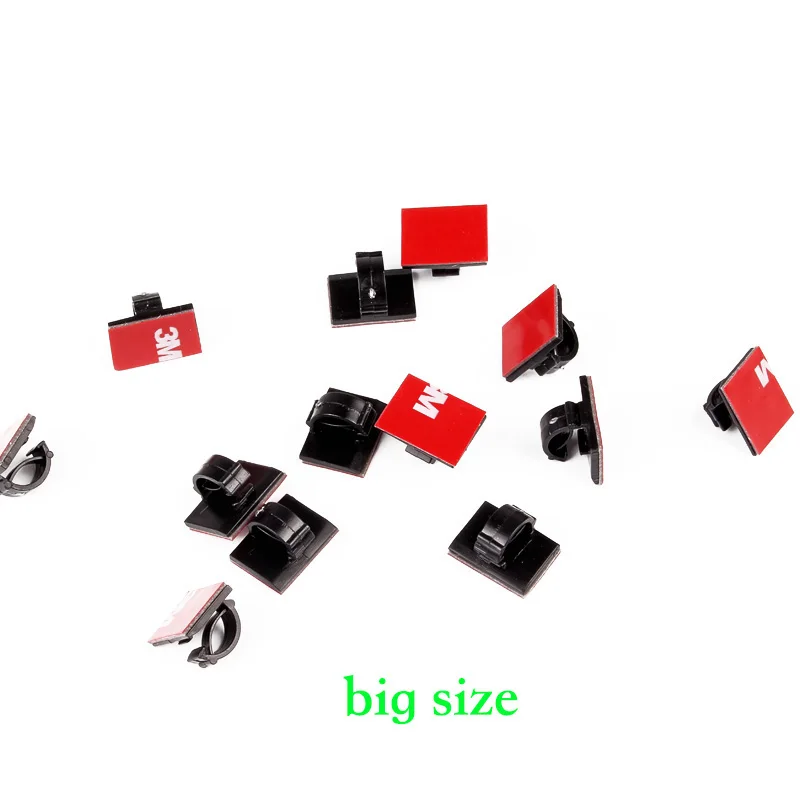 Car Self Adhesive Cable Clip Auto Driving Recorder Wire Management Clamps GPS Data Line Organizer Cord Tie Holder Fixed Clips