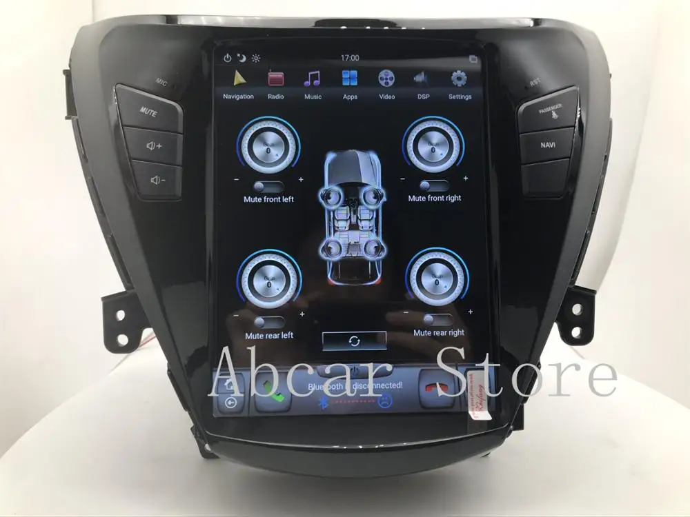 Автомобильный dvd плеер Tesla style 10 4 дюйма Android 9 0 GPS навигация для Hyundai Elantra 2012 2016