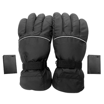 

Motorcycle Electric Heated Gloves Winter Warm Thermal Ski Snowboarding Gloves Black