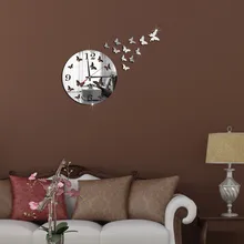Настенный стикер s домашний декор плакат своими руками Европа акриловая большая 3d наклейка натюрморт настенные часы лошадь Бабочка настенные часы